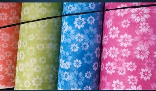 Floral patterns printed on textile rolls